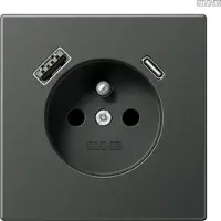 JUNG AL1520F-15CAAN Steckdose Frz/Belg m USB Typ AC