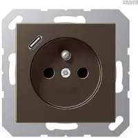 JUNG A1520F-18CMO Steckdose Frz/Belg mit USB Typ C