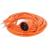 KEL Gartenverlängerungskabel 1-fach mit 10m 16A IP44 orange (W-96983)