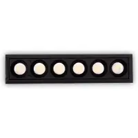 Ideal Lux Einbauleuchte Lika, modernes Design, Aluminium, Schwarz, LED, 10W, 3000K, Schutzart IP20