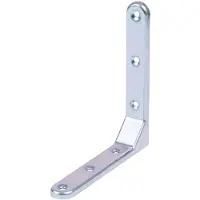 Alberts Zierwinkel geprägt, Stahl, versenkte Schraublöcher, galvanisch verzinkt, Holzverbinder