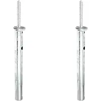 Alberts 2 x Pfostenträger, zum Einbetonieren, Schraubenlänge 120 mm, Rohr-Ø 42 mm, feuerverzinkt