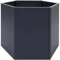 Mendler Hochbeet MCW-P64, Metallhochbeet Gemüse-/Pflanzbeet Blumenkasten Pflanzkübel Garten Stahl 77x100x88cm anthrazit