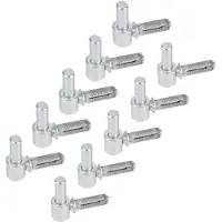 Alberts 864446 Kloben zum Einschrauben, mit metrischem Gewinde, galvanisch blau verzinkt, Dornmaß Ø16 mm, 65 x 33 mm, 10er Set