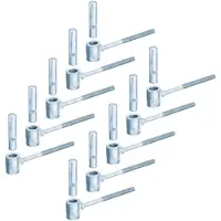 Alberts 864484 Kloben zum Einschrauben, galvanisch blau verzinkt, Dornmaß Ø16 mm, Länge 125 mm, 10er Set