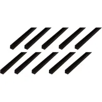 Alberts 10 x Winkelprofil, PVC, schwarz, 15 x 15 x 1,2 mm, Länge 2 m