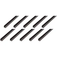 Alberts 10 x Winkelprofil, PVC, schwarz, 15 x 15 x 1,2 mm, Länge 1 m