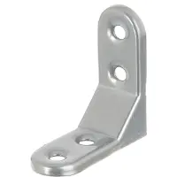 Alberts Zierwinkel geprägt aus Stahl, versenkte Schraublöcher, aluminiumgrau, Holzverbinder