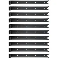 Alberts 862763 Ladenband, gerade, Abschluss Karpfenschwanz, schwarz, Rolle Ø14 mm, Größe 400 x 35 mm, 10er Set