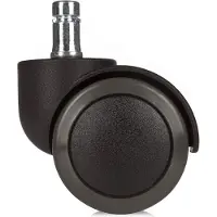 Hjh OFFICE 5x ROLO FREE 11mm/50mm Hartböden - Stuhlrollen Schwarz