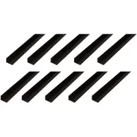Alberts 10 x Winkelprofil, PVC, schwarz, 20 x 10 x 1,5 mm, Länge 2 m