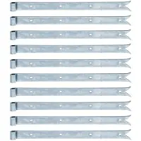 Alberts 862527 Ladenband, gerade, Abschluss Karpfenschwanz, galvanisch blau verzinkt, Rolle Ø14 mm, Größe 500 x 35 mm, 10er Set