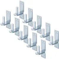 Alberts 844608 Kloben auf Platte, DII-Haken, galvanisch verzinkt, dickschichtpassiviert, Dornmaß Ø16 mm, Platte 113 x 40 mm, 10er Set