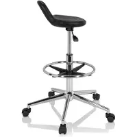 Hjh OFFICE TOP WORK 03 I - Arbeitsstuhl Arbeitshocker Schwarz