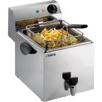 Saro Fritteuse Profri 8 V, 172-2070, XXL, 3250 Watt, Edelstahl, mit Ablasshahn, 8 Liter