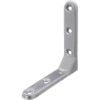 Alberts Zierwinkel geprägt aus Stahl, versenkte Schraublöcher, aluminiumgrau, Holzverbinder