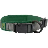 Hunter - Halsung Maldon - Hundehalsband Gr M - 35-45 x 2 cm dunkelgrün /grau