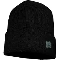 Maximo - Kid's Beanie mit Umschlag - Mütze Gr 51-53 cm schwarz