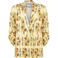 Philipp Plein - Double-Breasted Duke Blazer Plein Gelato - Größe S - gelb