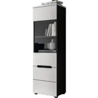 Inn.Furn VITRINE weiß, grau, Vitrinenschrank hängend / stehend 36 cm