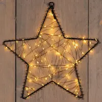 Annas collection Stern Metall 100 LED 26 cm klassisch warm