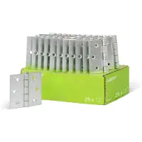 Alberts Scharnier quadratisch, versenkte Schraublöcher, 76 x 76 x 2 mm, Stahl verzinkt