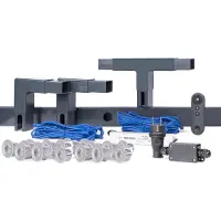 Alberts Highlight-Set für 14m Doppelstabmatten, anthrazit, 14 Leuchtmittel für 14 m, Profil 60 x 40 mm