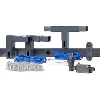 Alberts Highlight-Set für 8m Doppelstabmatten, anthrazit, 8 Leuchtmittel für 8 m, Profil 60 x 40 mm