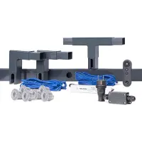 Alberts Highlight-Set für 6m Doppelstabmatten, anthrazit, 6 Leuchtmittel für 6 m, Profil 60 x 40 mm