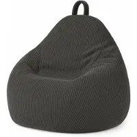 Bananair Birnen-Sitzsack aus Cord mit abnehmbarem Bezug 80 x 70 cm, Dunkelgrau