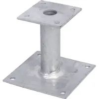 GAH Alberts Alberts Pfostenträger, Stahl, feuerverzinkt, zum Aufschrauben, 5mm