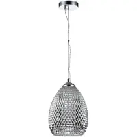 Casa Padrino Luxus Hängeleuchte Silber Ø 22 x H. 15,5 cm - Luxus Wohnzimmermöbel