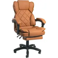 Trisens Schreibtischstuhl Design Bürostuhl TV Bürosessel Chefsessel Relax & Home Office,Farbe:Braun