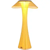 Globo Lighting LED Tischleuchte, gold, amber, Touchdimmer, Akku, H 27,4 cm