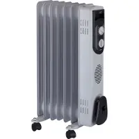 Jata R107, Öl-Heizlüfter, Öl, Drinnen, Grau, Drehregler, 1500 W