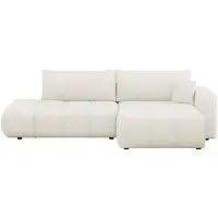 Mirjan 24 Ecksofa Furyn O, Wohnzimmer Eckcouch mit Bettkasten und Schlaffunktion, L-Form, Seite Rechts (Farbe: Velo 621)