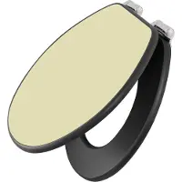 Banjado Design WC Sitz Anthrazit mit Absenkautomatik MDF - Beige - hochwertiger MDF Klodeckel/WC-Sitz mit Universal Scharnieren für alle gängigen Toiletten [TDA-0022]