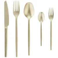 WAS Germany 60 tlg. Besteckset ALEX CHAMPAGNE, mit champagner, matte PVD Beschichtung, Chromnickelstahl 18/10
