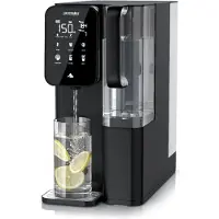 Arendo Osmoseanlage Auftisch, Umkehrosmose Wasserfilter mit Heißwasserspender, 7 Stufen Filtration, 5 l Rohwassertank, Touchdisplay mit TDS-Anzeige, 40 bis 100 Grad, schwarz