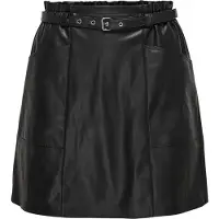 ONLY Rock aus Kunstleder Heidi 15229099 Schwarz Regular Fit