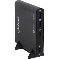 InLine USB Netzteil, GaN Ladegerät, 4-Port, 2x USB-C + 2x USB-A, 120W, schwarz, Drinnen, AC, 20 V, Schwarz