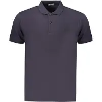 Coveri Moving Herren Kurzarm-Poloshirt Blau mit Stickerei und 2 Knöpfen