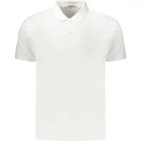 Coveri Moving Elegantes Herren Poloshirt Weiß - Kurzarm, Stickerei, 2 Knöpfe
