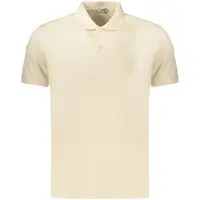 Coveri Moving Elegantes Kurzarm-Polohemd für Herren in Beige mit Stickerei