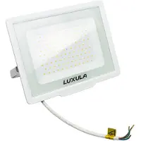 Luxula LED Fluter 100 W 3000 K warmweiß weiß IP65