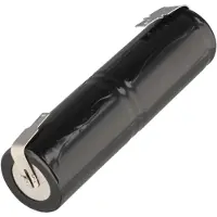 AccuCell Notleuchtenakku NiMH 2,4V 2500mAh L1x2 Sub-C mit Faston-Anschluss +4,8mm / -2,8mm ersetzt Zumtobel 59004662