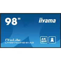Iiyama LH9875UHS-B1AG, Digital Signage Flachbildschirm, 2,48 m (97.5"), LED, 3840 x 2160 Pixel, WLAN, 24/7