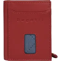 Bugatti Geldbörse "SECURE SLIM", Damen, rot, Leder, leicht glänzend, unifarben, Kleinlederwaren Geldbörse, echt Leder
