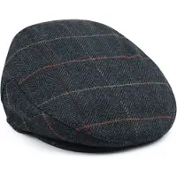 Barbour Wilkin Flat Cap Herringbone Grün
