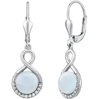 Silvego Silver earrings with natural Aquamarine JST14710AQ